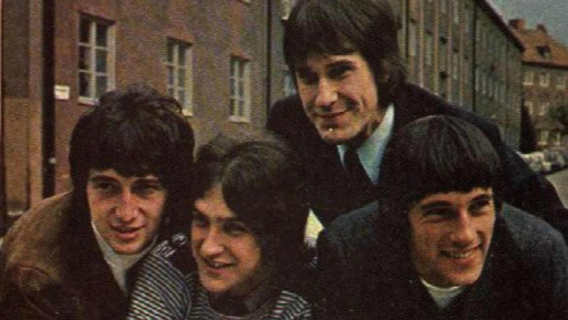 A promotional photo of British rock group en:The Kinks, taken at Västeråsgatan/S:t Eriksgatan in Stockholm, Sweden, ca. 2 September 1965 (see The Kinks: All Day and All of the Night : Day-By-Day Concerts, Recordings and Broadcasts, 1961-1996, p. 65). From