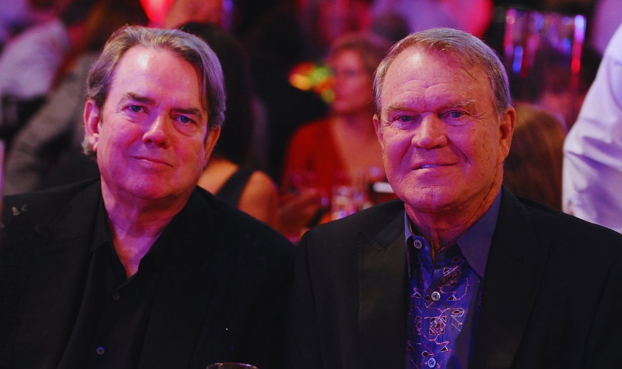 Gettyimages - 143248819, Jane Seymour's 2nd Annual Open Hearts Foundation Celebration MALIBU, CA - APRIL 21: Jimmy Webb and Glen Campbell attend Jane Seymour's 2nd annual Open Hearts Foundation Celebration held at a private residency on April 21, 2012 in Malibu, California.