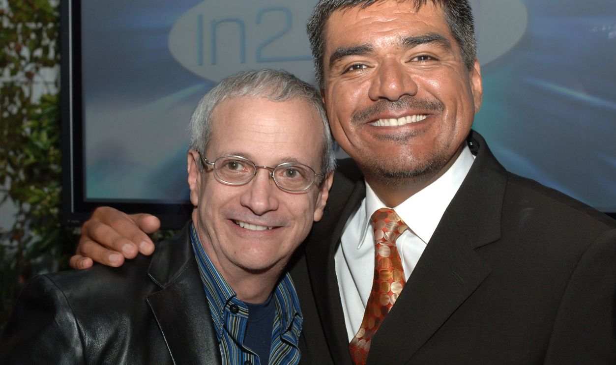 AOL In2TV Launch - Inside Ron Palillo and George Lopez during AOL In2TV Launch - Inside at Museum of Television in Los Angeles, California, United States. 