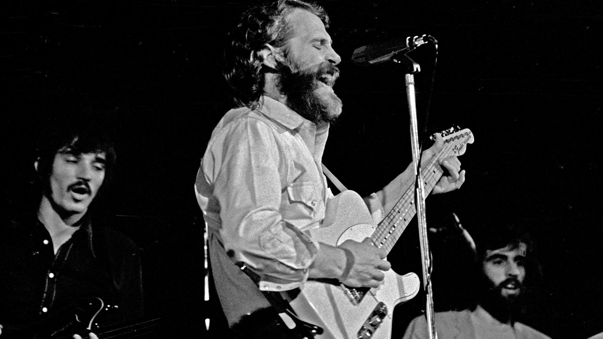 The Band, Hamburg, May 1971. Left to right: Rick Danko, Levon Helm and Richard Manuel.