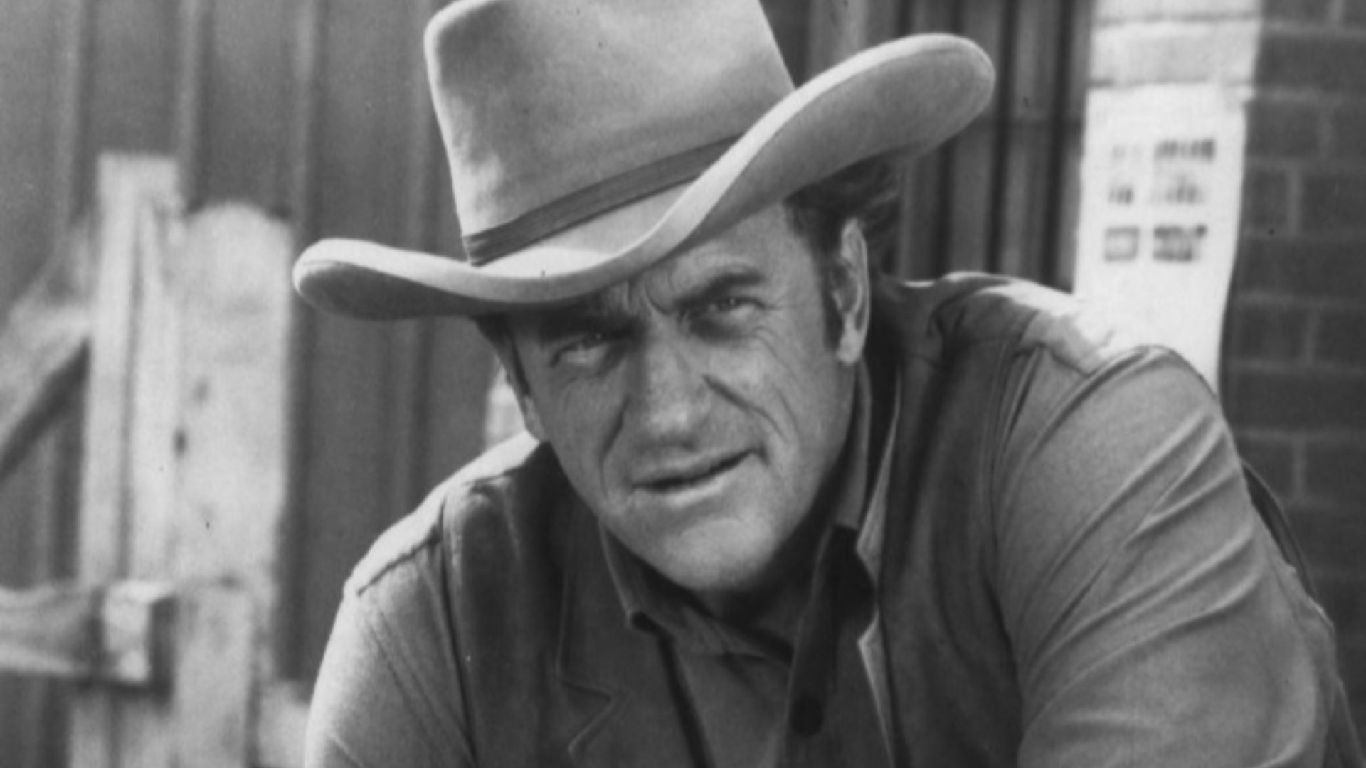 Photo of James Arness as Matt Dillon from the television program Gunsmoke.