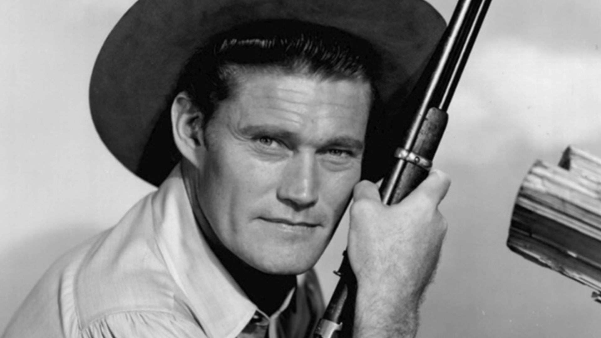 Photo of Chuck Connors as Lucas McCain from the television program The Rifleman.