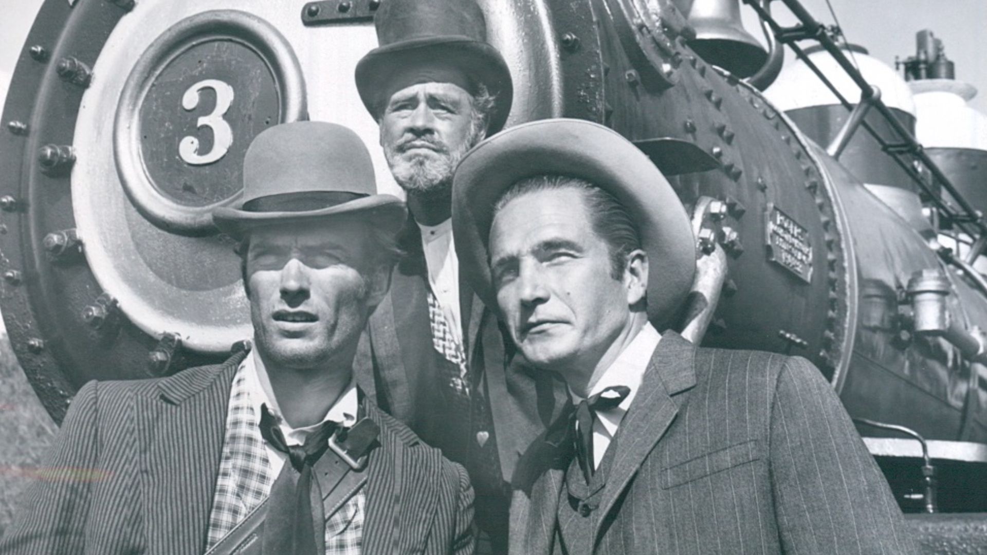 Photo of Clint Eastwood, Paul Brinegar and Eric Fleming from Rawhide.