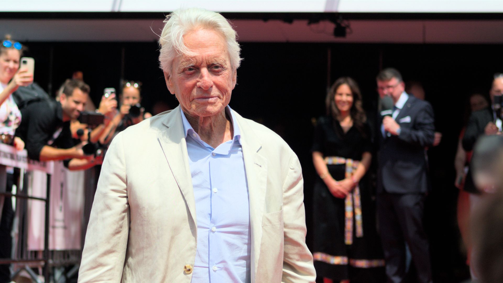 American actor and producer Michael Douglas at the 59th Karlovy Vary International Film Festival