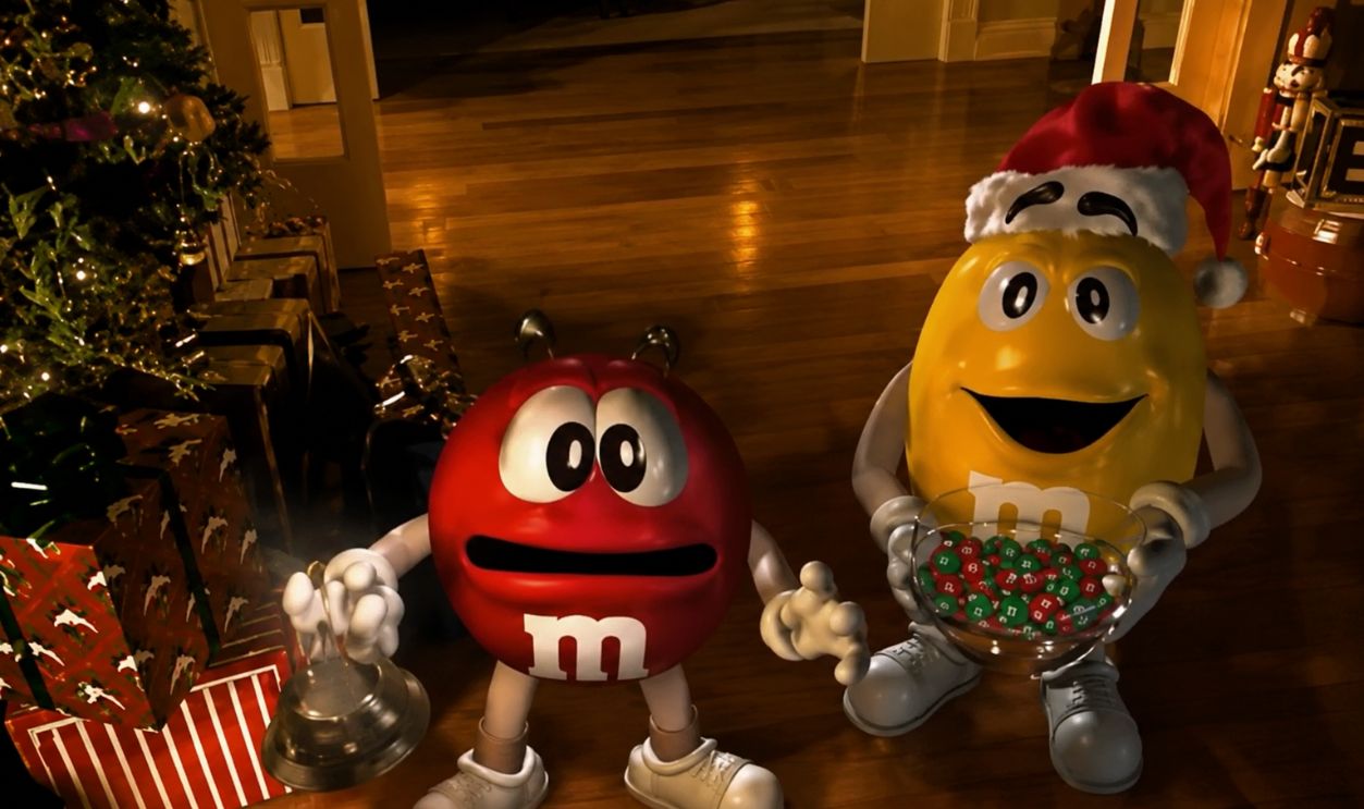 Screenshot from M&M ad
