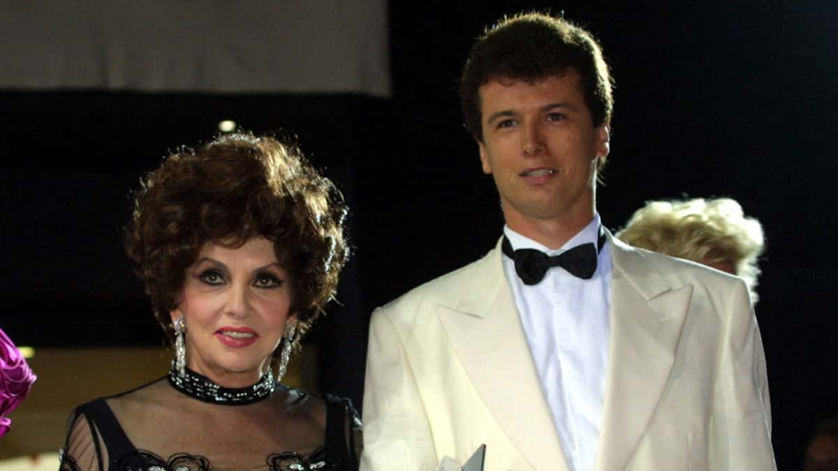 Actress Gina Lollobrigida and Javier Rigau Rifols arrive at the Rose Ball 2005