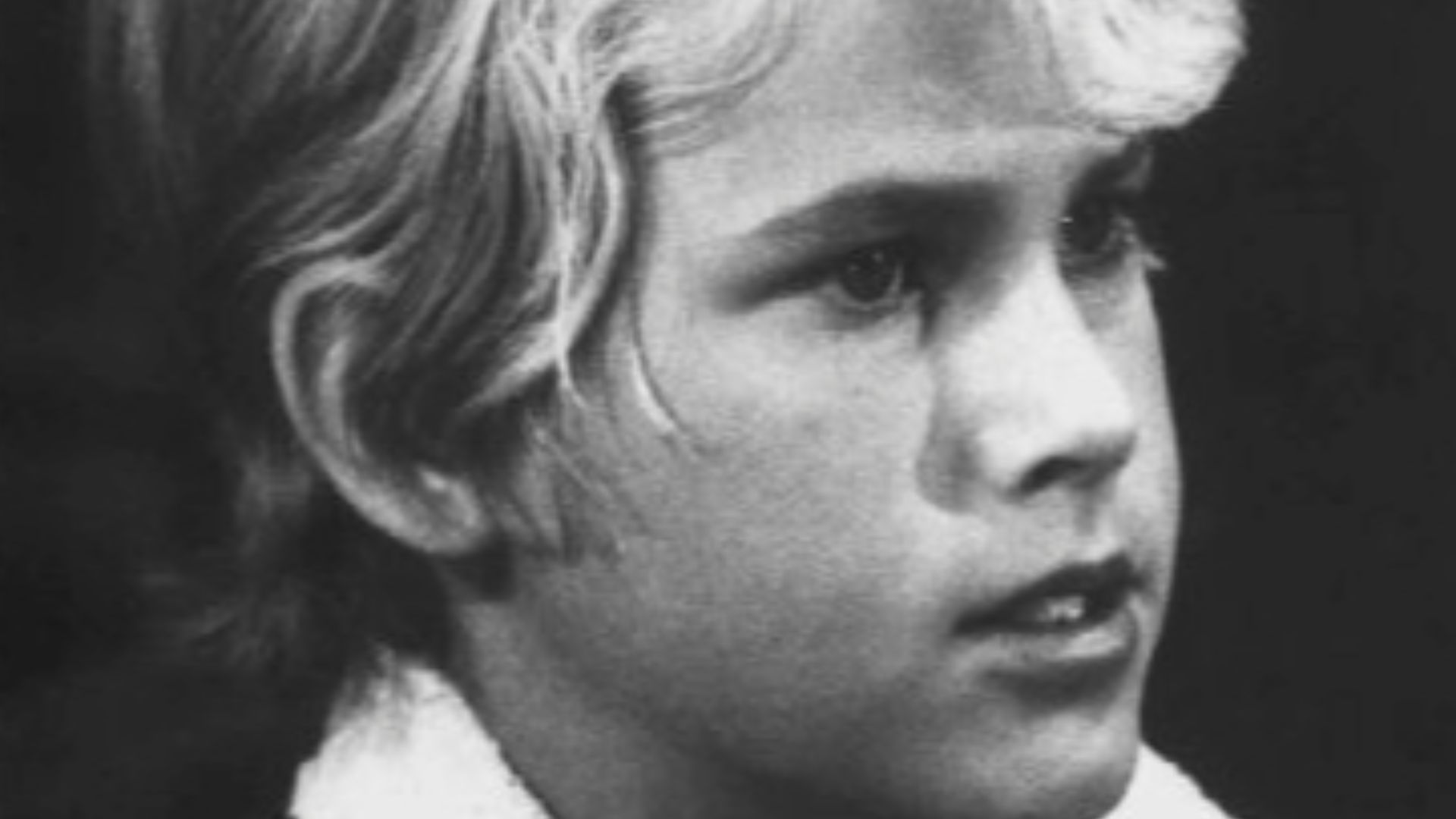 Publicity photo of child actor Michael Landon, Jr. promoting his role on the television series Little House on the Prairie.
