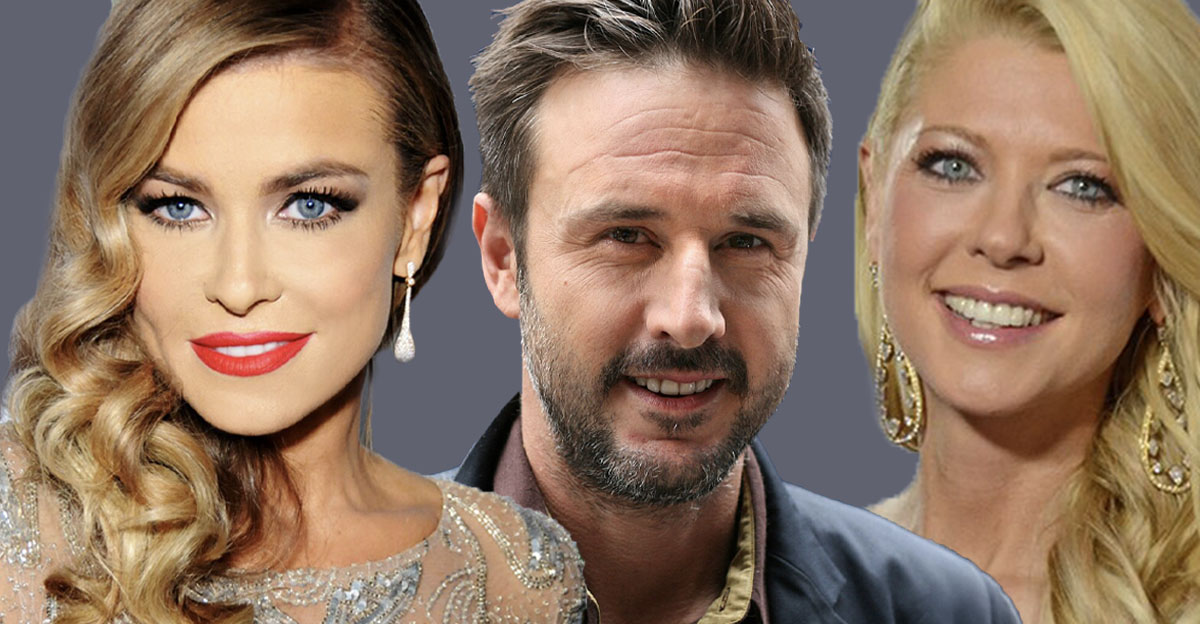 Collage of Carmen Electra, David Arquette, and Tara Reid