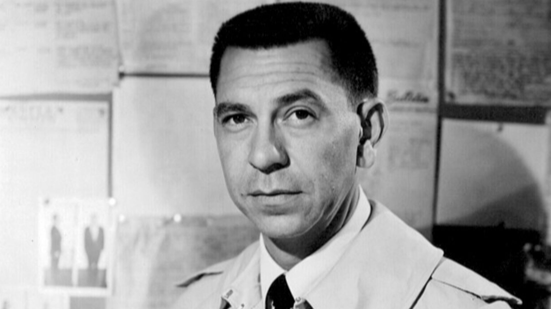 Photo of Jack Webb as Sergeant Joe Friday from the television series Dragnet.