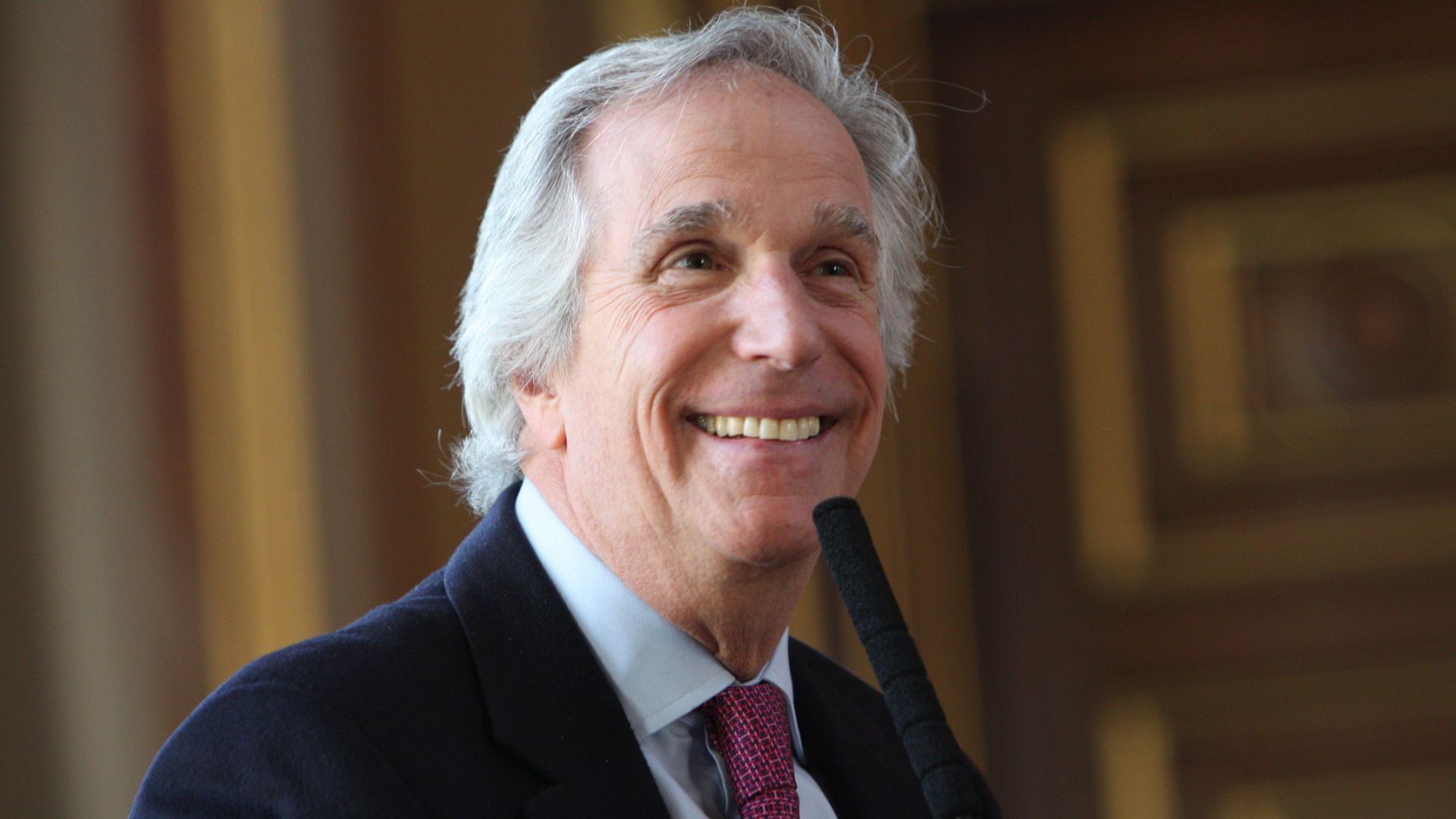 Actor Henry Winkler, OBE speaking at the Foreign Office in London on his experience of living with Dyslexia, 5 March 2013.