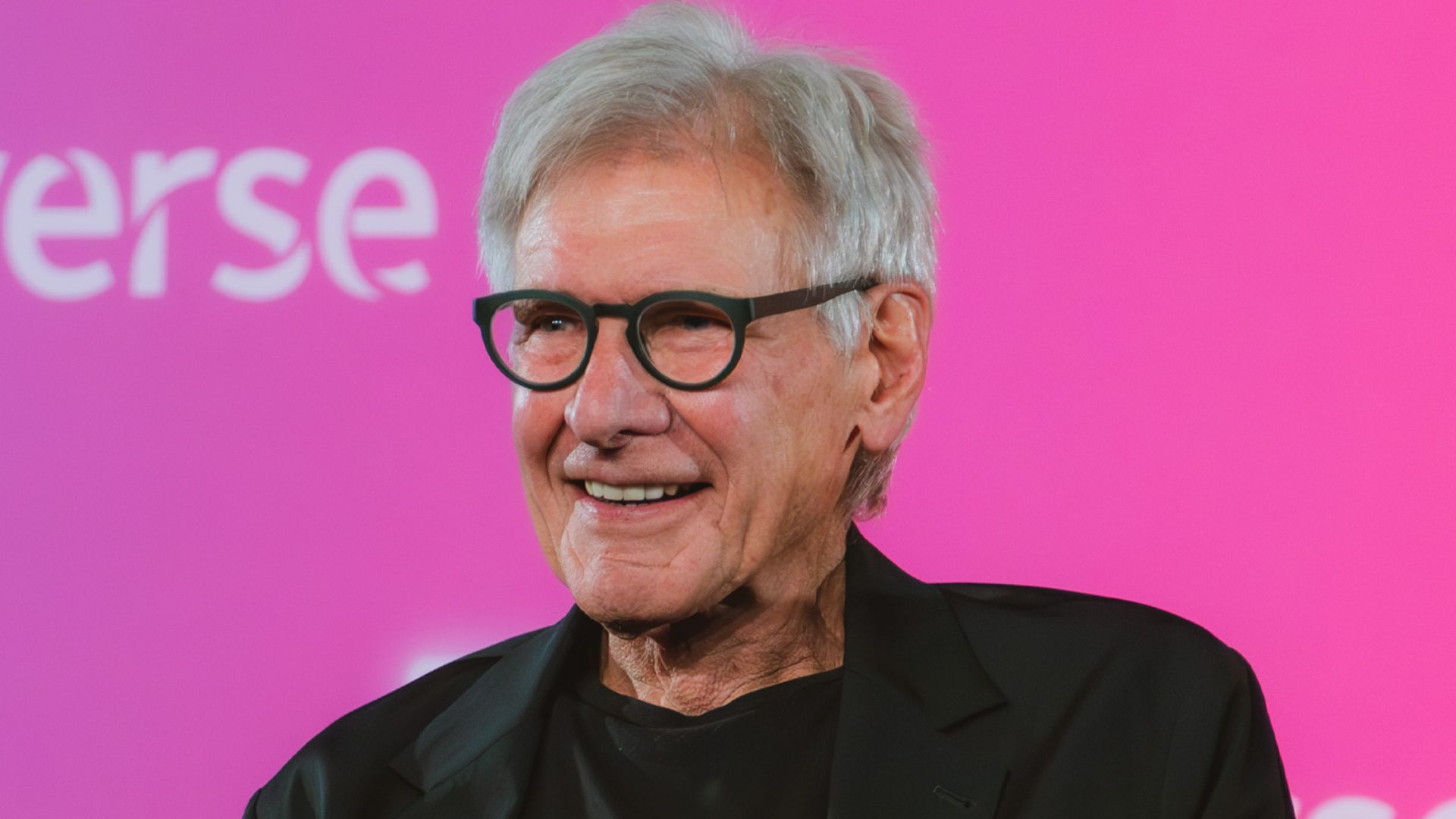 Harrison Ford speaking during an FYC panel for Shrinking at Televerse 2025 in Los Angeles, California.