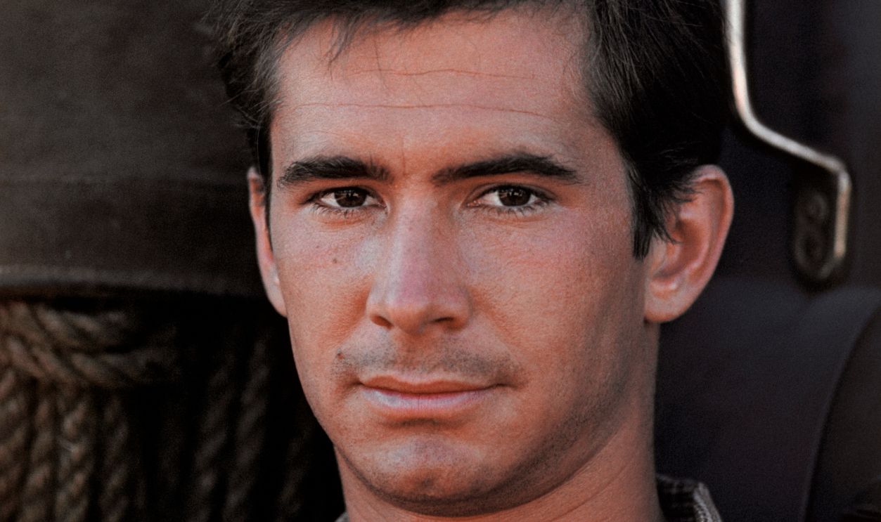LOS ANGELES - 1957: Actor Anthony Perkins poses for a portrait on the set of the film 'Tin Star' in 1957 in Los Angeles, California. 