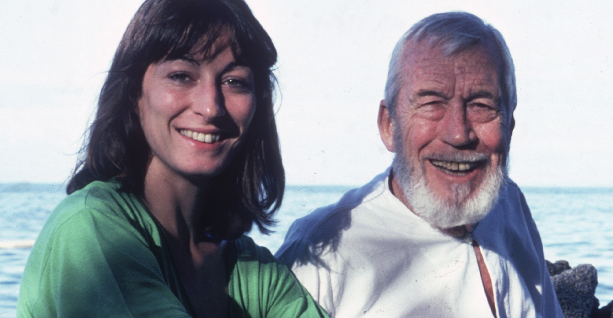Anjelica and John Huston