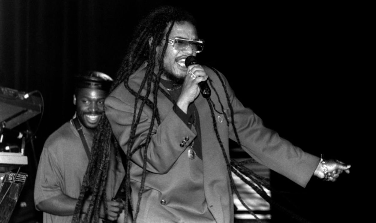 CHICAGO - NOVEMBER 1990: Singer Maxi Priest performs at the Park West Theater in Chicago, Illinois in November 1990. 