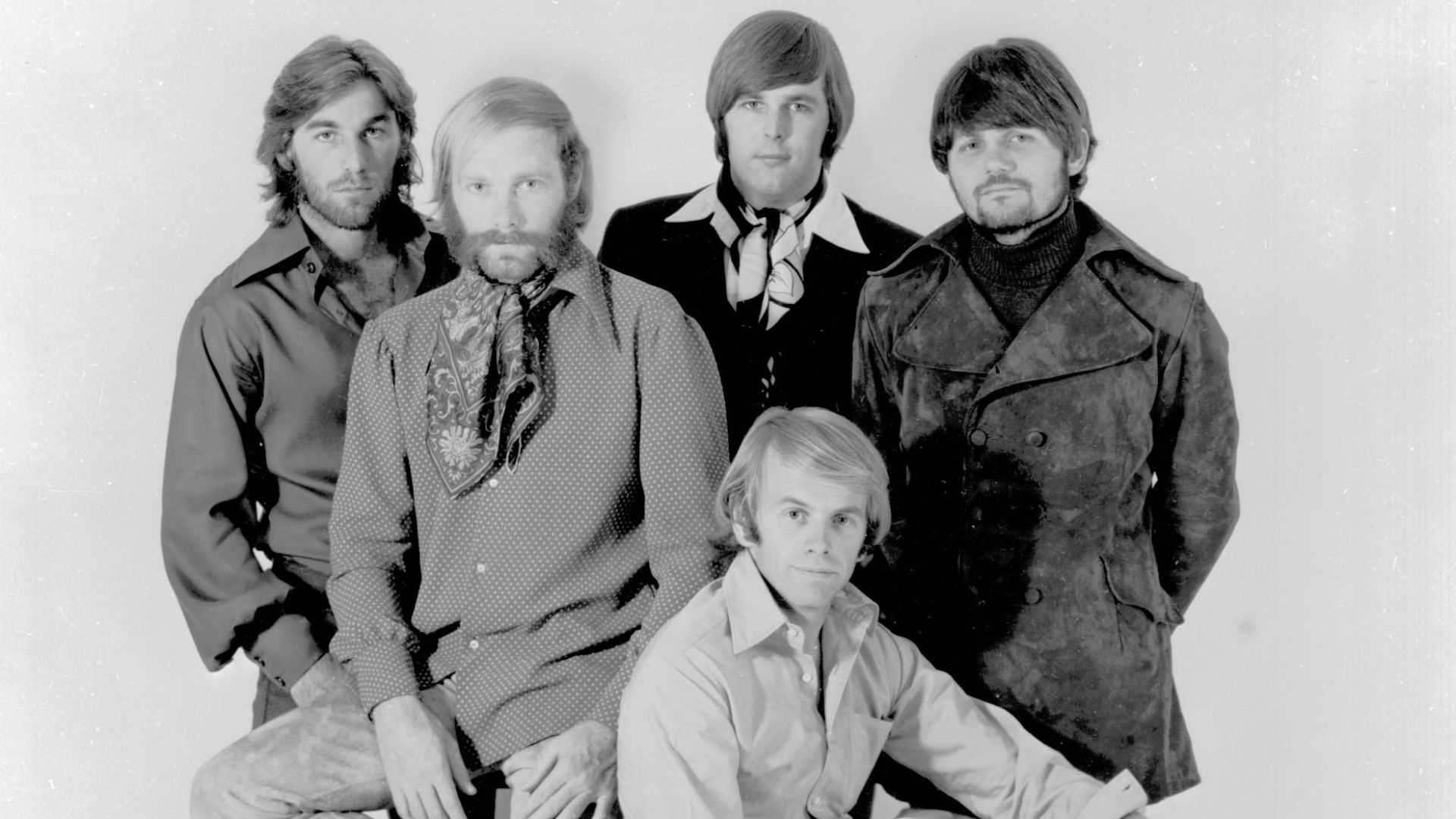 press photo
The Beach Boys in 1968, left to right: Dennis Wilson, Mike Love, Carl Wilson (top), Al Jardine, Bruce Johnston.