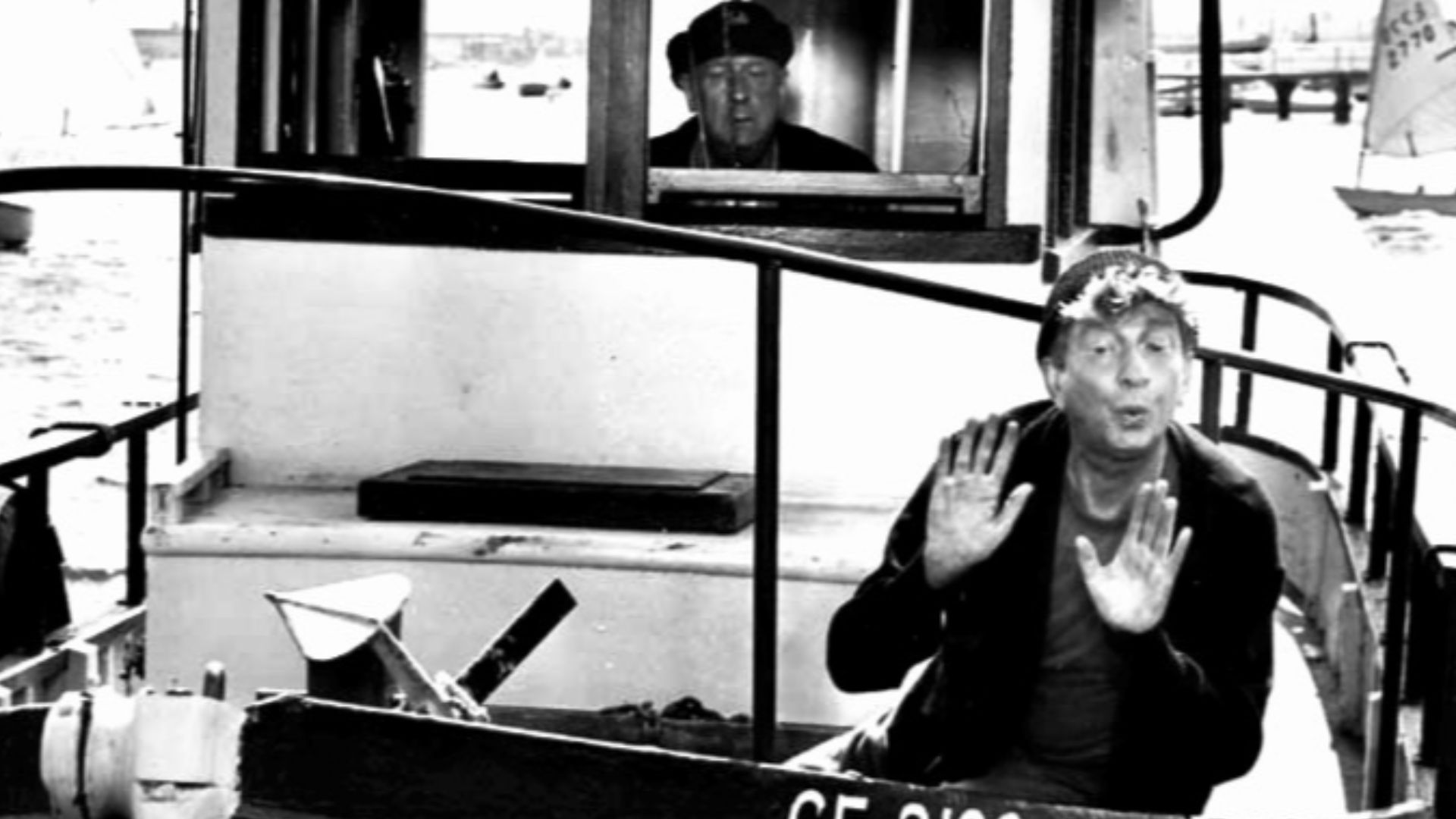 Publicity photo of Paul Ford (background) and Sterling Holloway (foreground) in The Baileys of Balboa.