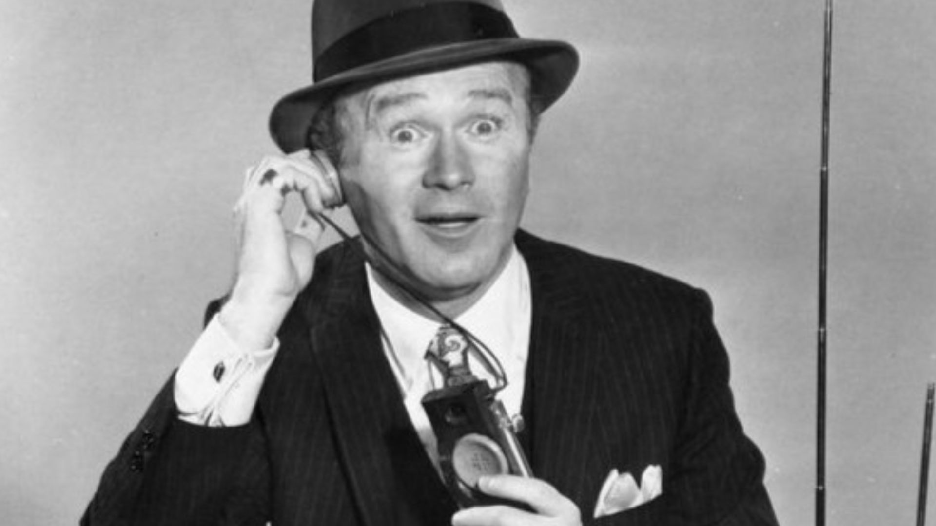 Photo of Red Buttons from the television program The Double Life of Henry Phyfe.  Buttons played Phyfe, a meek accountant who was unwittingly thrust into the world of espionage.