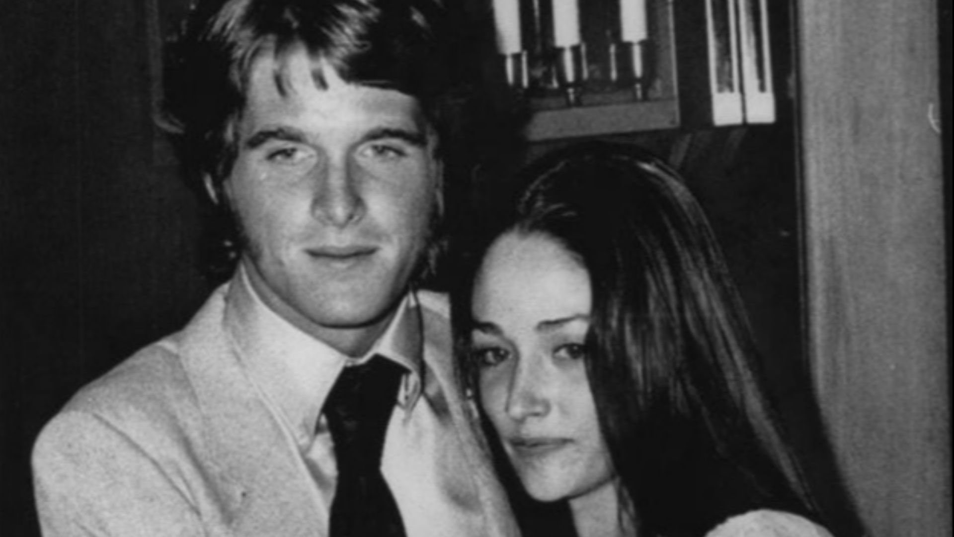 Dean Paul Martin and Olivia Hussey at their wedding at the Riviera Hotel in Las Vegas.