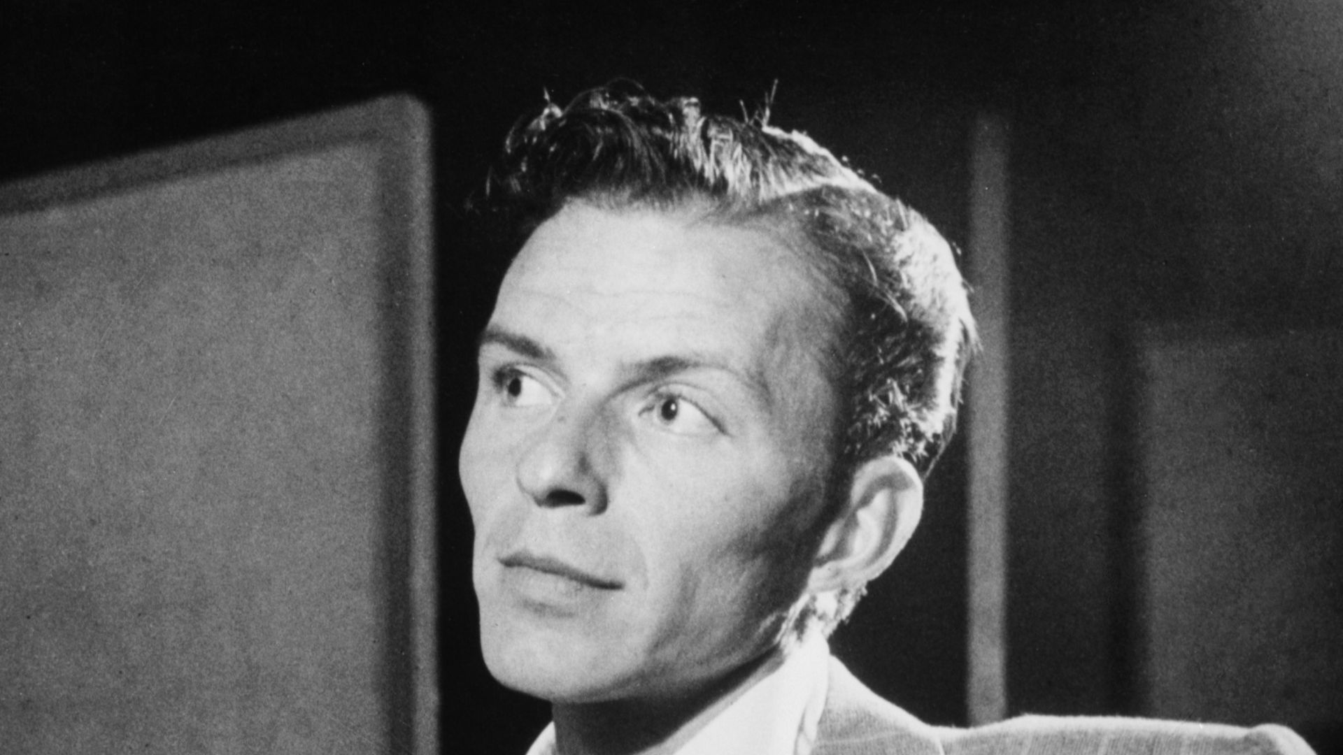 Portrait of Frank Sinatra at Liederkranz Hall, New York.