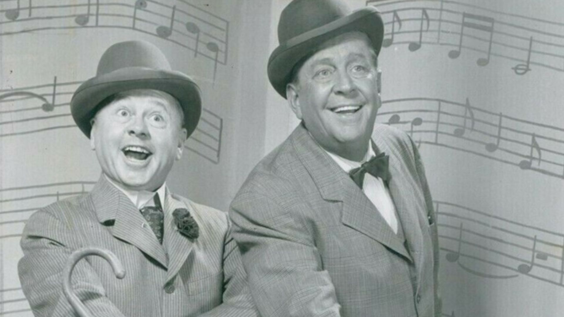 Photo of Mickey Rooney and James Dunn from the 1957
television presentation of