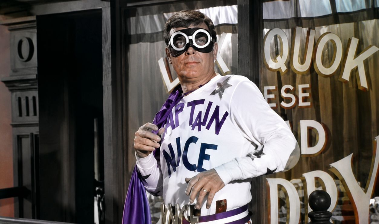 Screenshot from Captain Nice (1967)