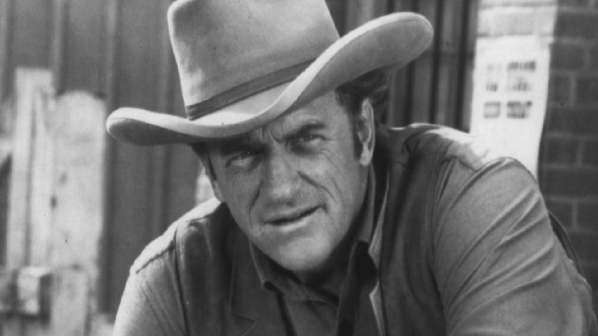 Photo of James Arness as Matt Dillon from the television program Gunsmoke.