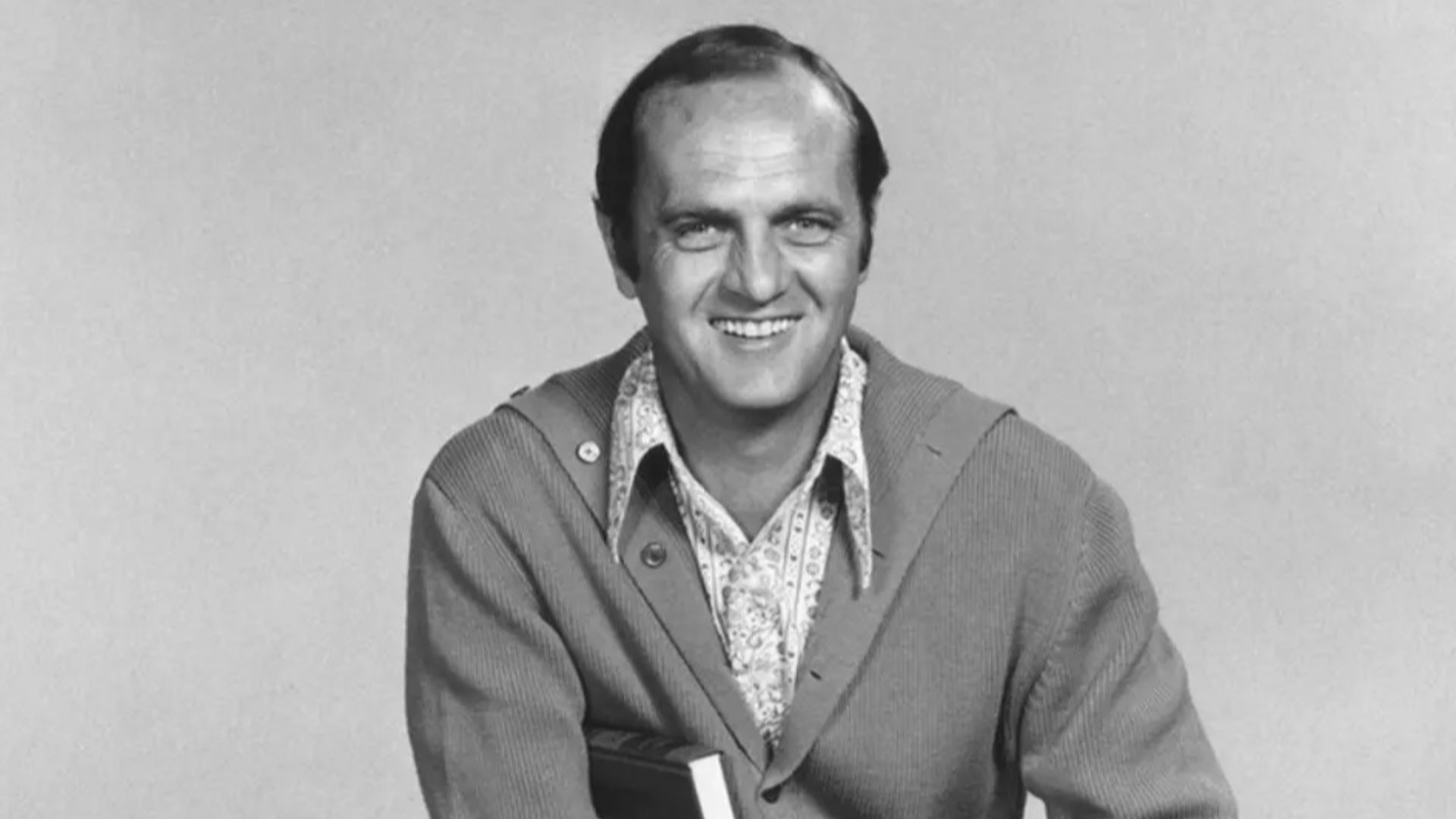 Bob Newhart in a publicity photo for the CBS-TV program The Bob Newhart Show.