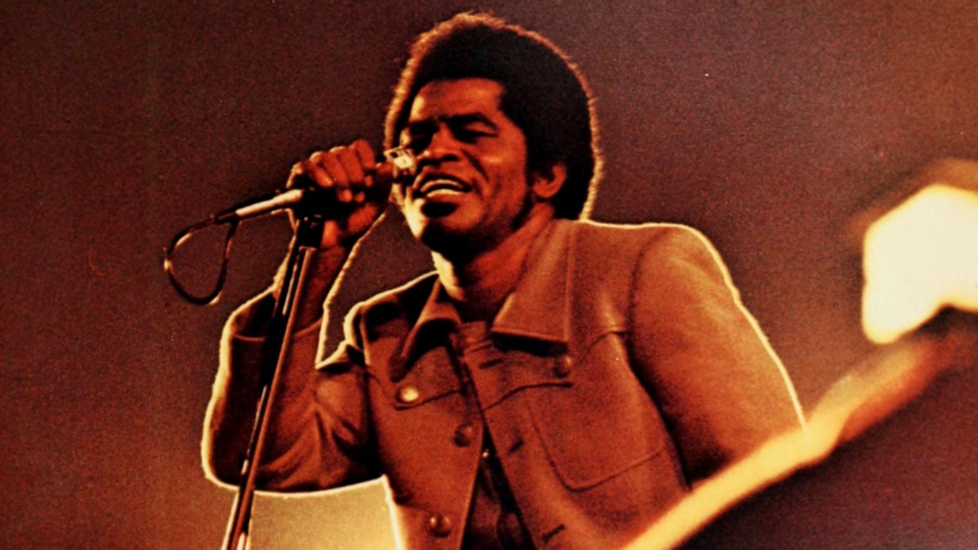 James Brown performing at Tulane Stadium, New Orleans, 24 October 1970