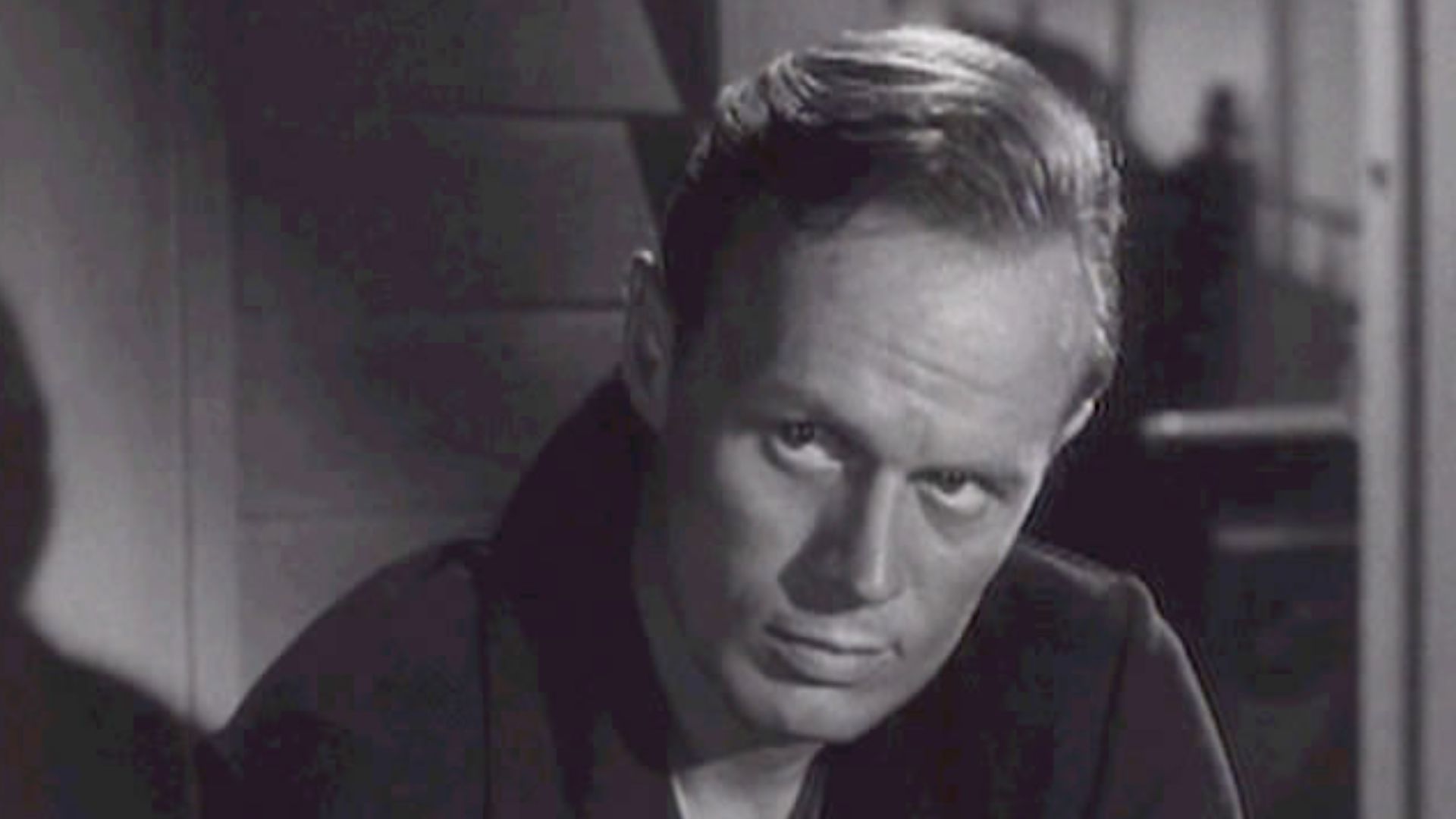 Richard Widmark in Panic in the Streets, a black and white, 96-minute film directed by Elia Kazan and released in 1950 by 20th Century Fox. It is film noir semidocumentary shot exclusively on location in New Orleans, Louisiana.