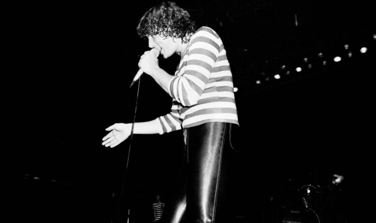 English Rock singer Joe Elliott, of the group Def Leppard, performs onstage at the Palladium, New York, New York, August 1, 1980.