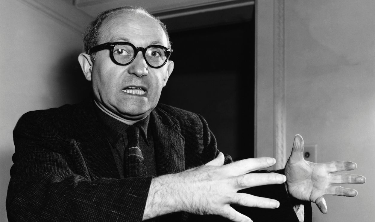 Actor and acting teacher Lee Strasberg, London, 1956.
