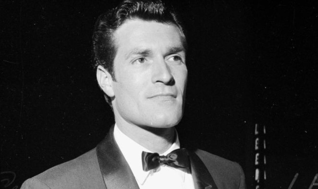 LOS ANGELES - CIRCA 1955: Hugh O'Brian and Rossana Rory attend an event in Los Angeles,CA.\