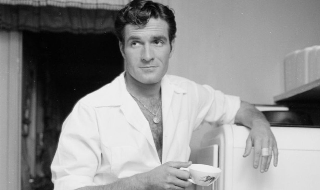 LOS ANGELES - SEPTEMBER 25,1955: Hugh O'Brian poses for portraits at home in Los Angeles,CA.\ 