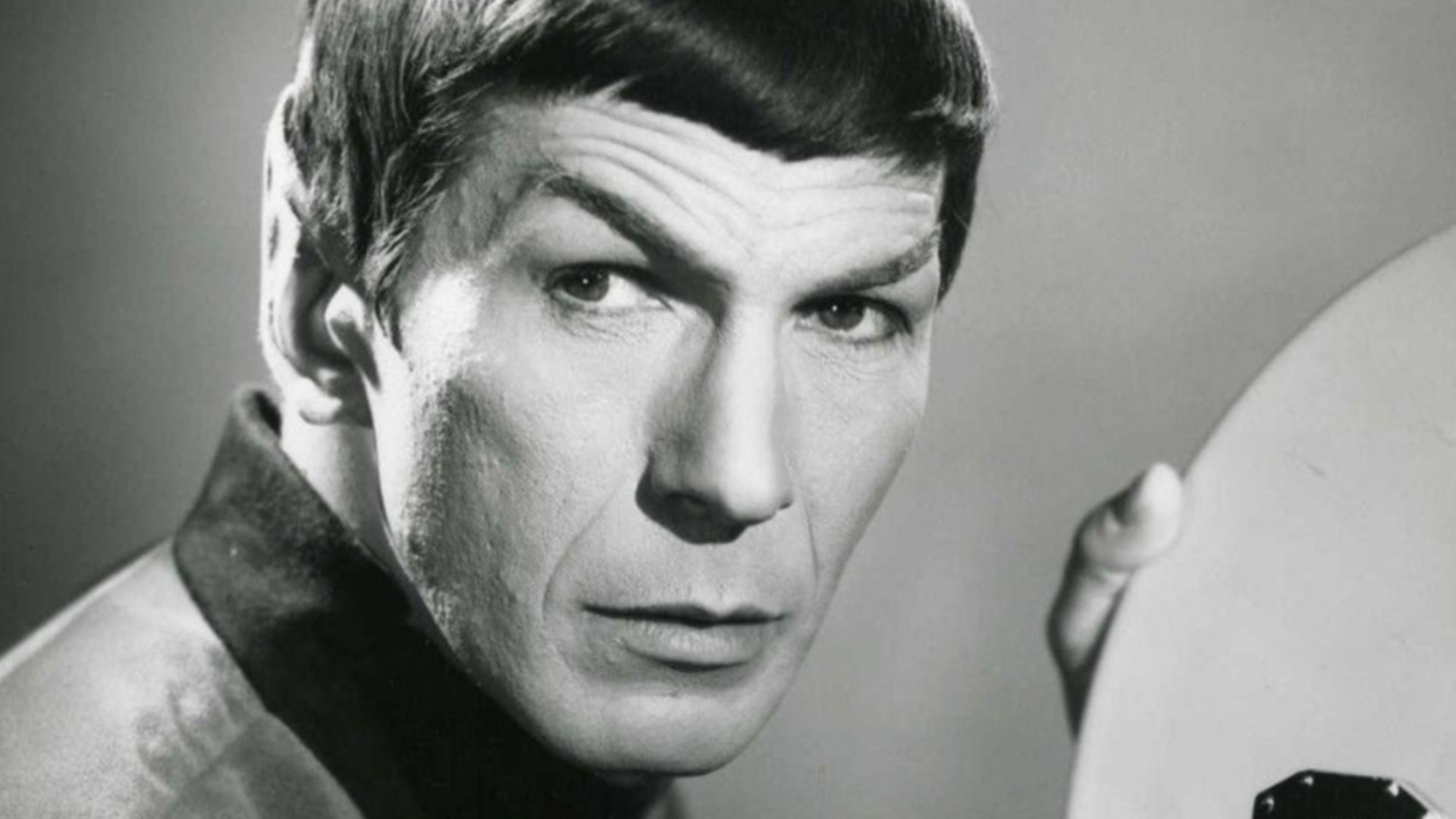 Promotional image of Leonard Nimoy as Spock from Star Trek: The Original Series.
The photo has no copyright markings on it as can be seen in the links below.
United States Copyright Office page 2