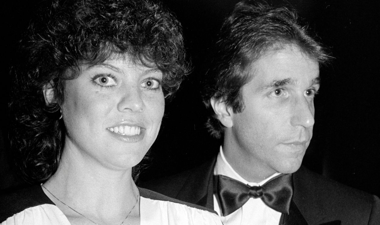 Party for Gary Nardino of Paramount Television Erin Moran and Henry Winkler attend an event at the Beverly Wilshire Hotel in Beverly Hills, California, on February 7, 1983.