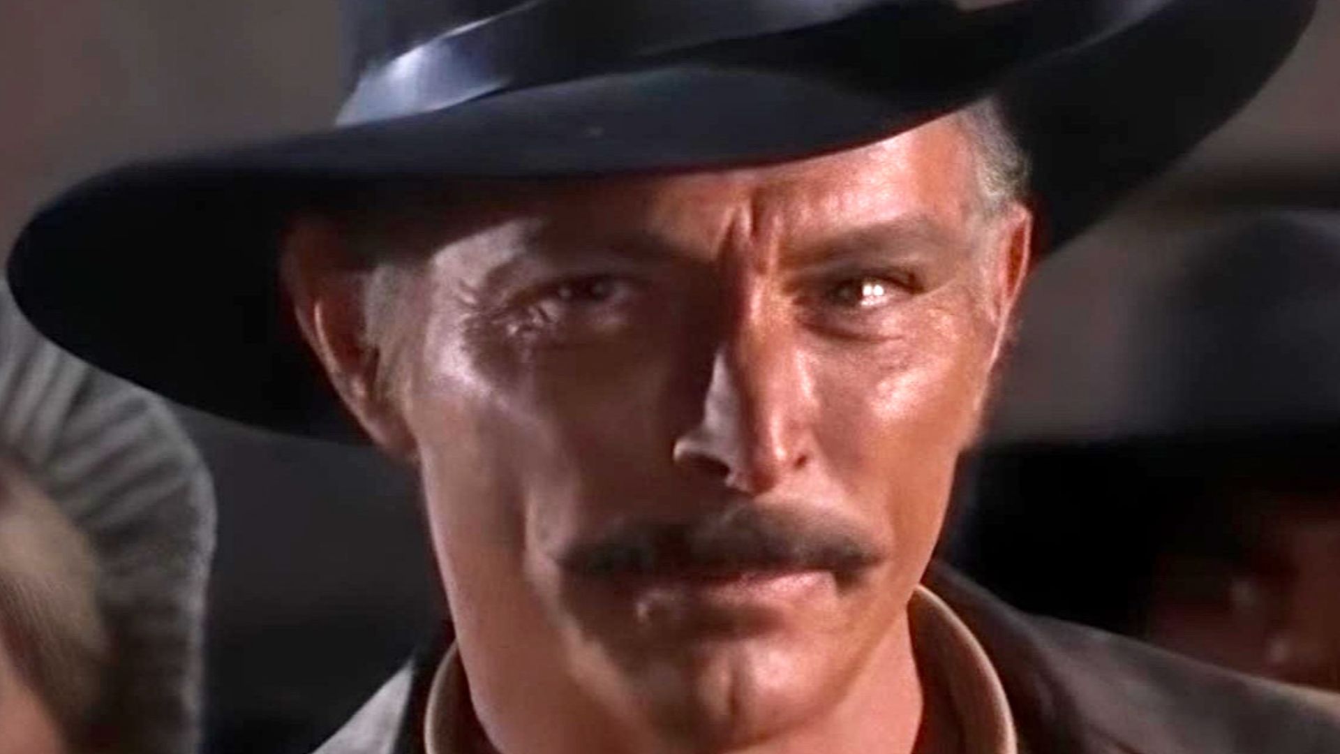 Lee Van Cleef in the 1967 Spaghetti western film, Death Rides a Horse
The film is public domain in the United States. [1] [2] [3]






This  is a retouched picture, which means that it has been digitally altered from its original version. Modifications: 