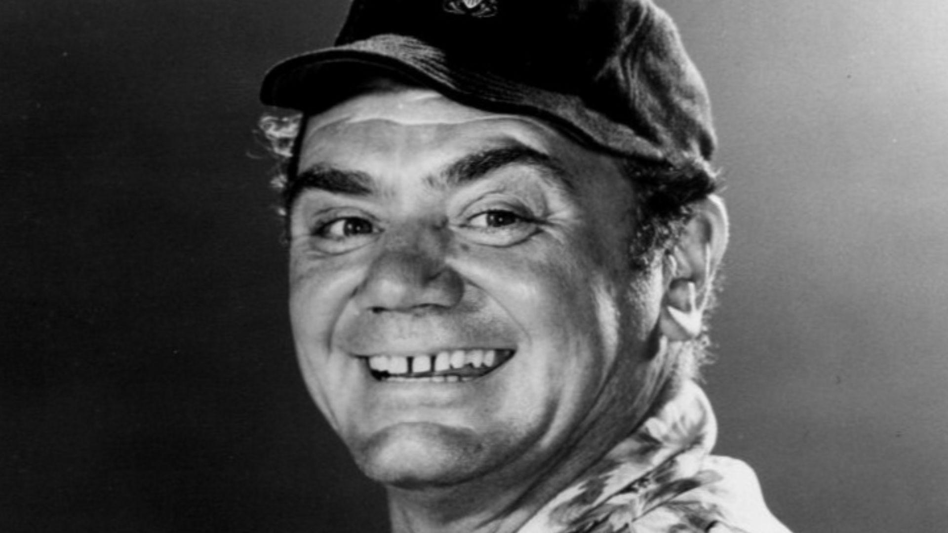 Publicity photo of Ernest Borgnine as Commander McHale from the television program McHale's Navy.