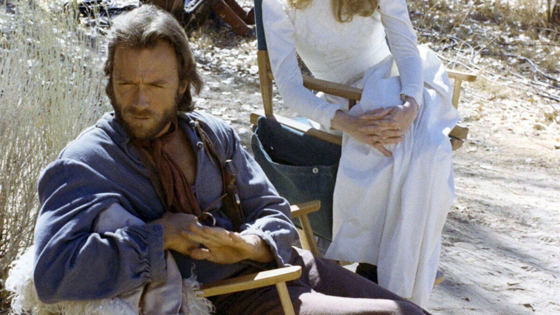 Clint Eastwood and Sondra Locke while filming The Outlaw Josey Wales in 1975