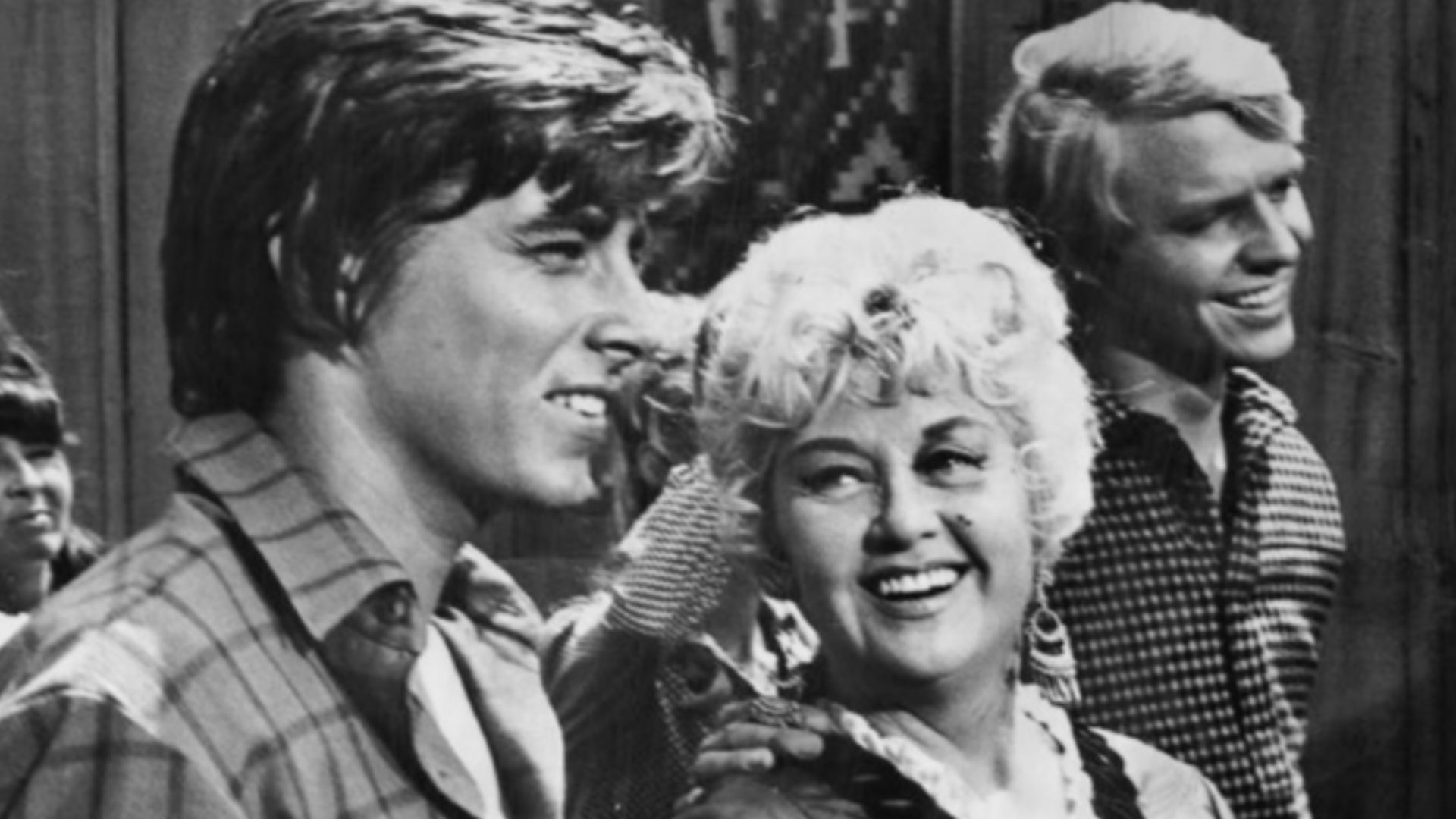 Photo of Bobby Sherman, Joan Blondell and David Soul from the television program Here Come the Brides.