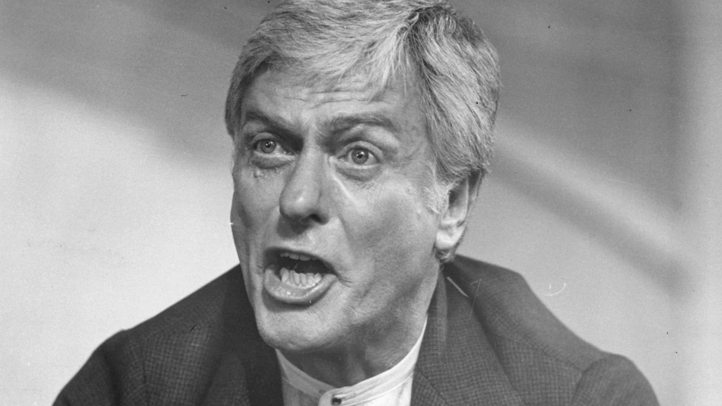 Dick Van Dyke In 'The Runner Stumbles' Dick Van Dyke with his mouth opened while speaking in a scene from the film 'The Runner Stumbles', 1979. 