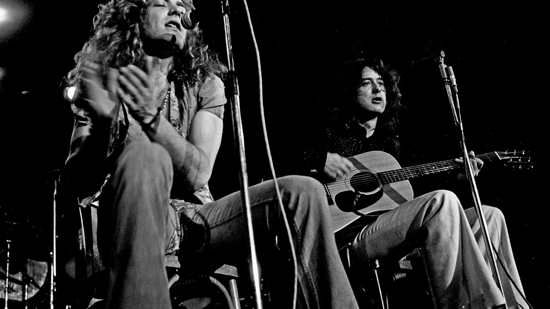 Led Zeppelin in Hamburg, Germany 1973. Robert Plant, Jimmy Page