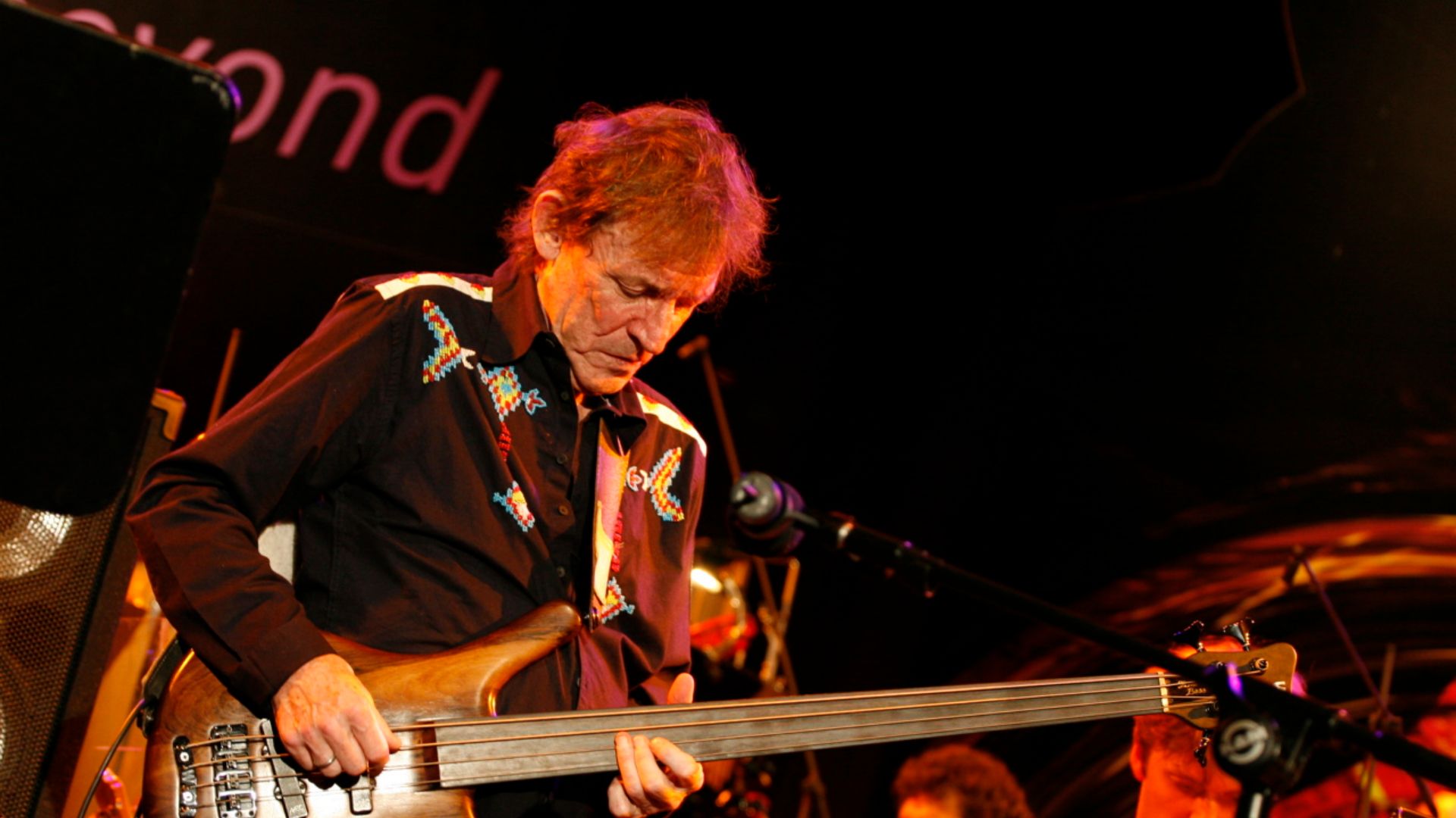 Jack Bruce performing on his fretless bass guitar, Jazzfestival Frankfurt, Germany 2006