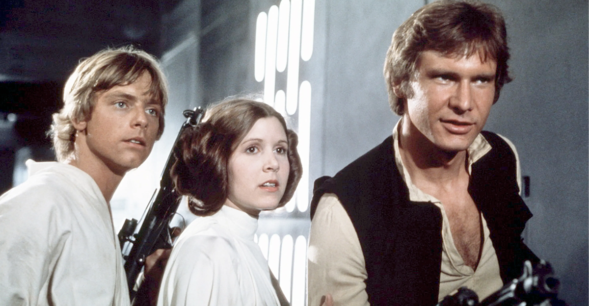 Mark Hamill, Carrie Fischer, Harrison Ford in Star Wars: Episode IV – A New Hope (1977)