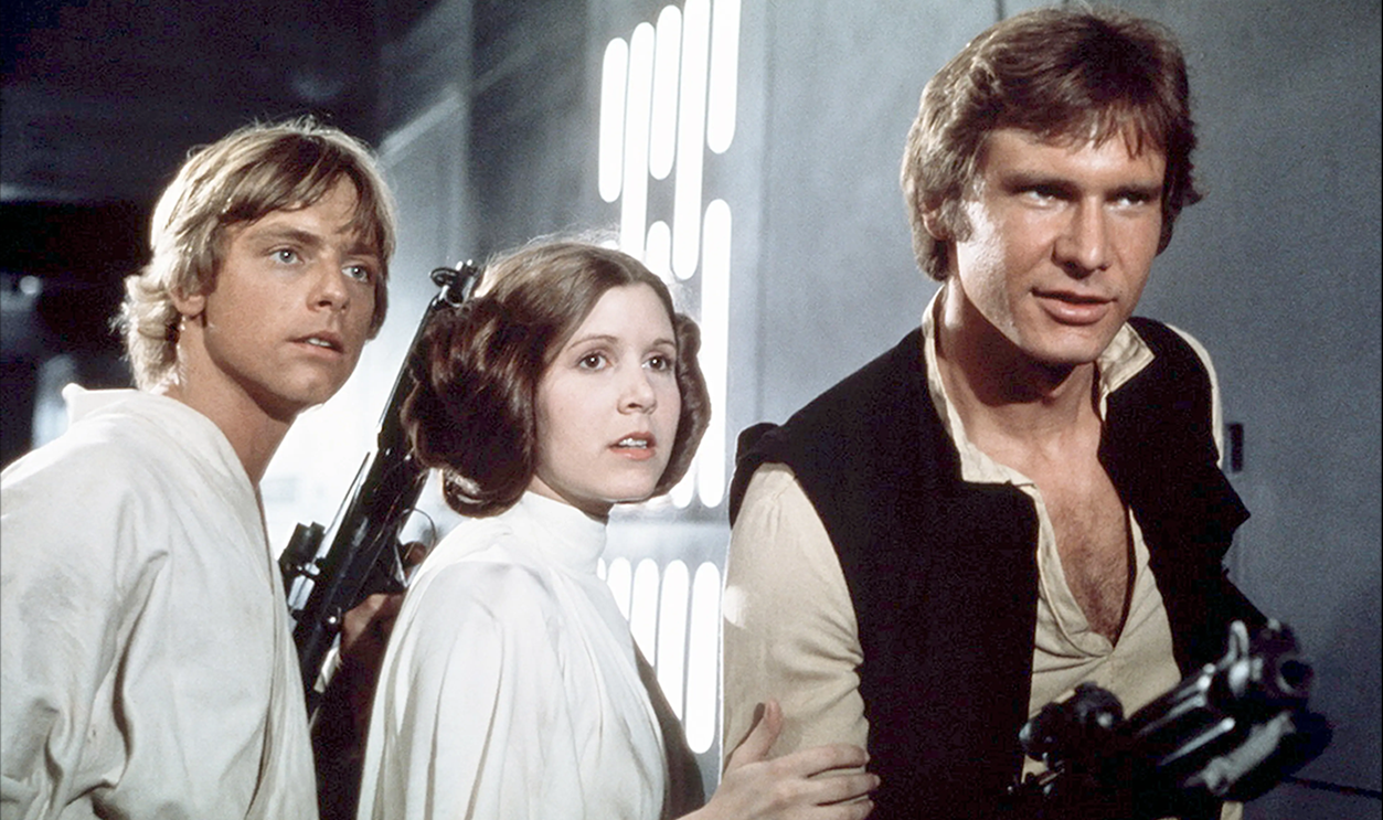 Mark Hamill, Carrie Fischer, Harrison Ford in Star Wars: Episode IV – A New Hope (1977)