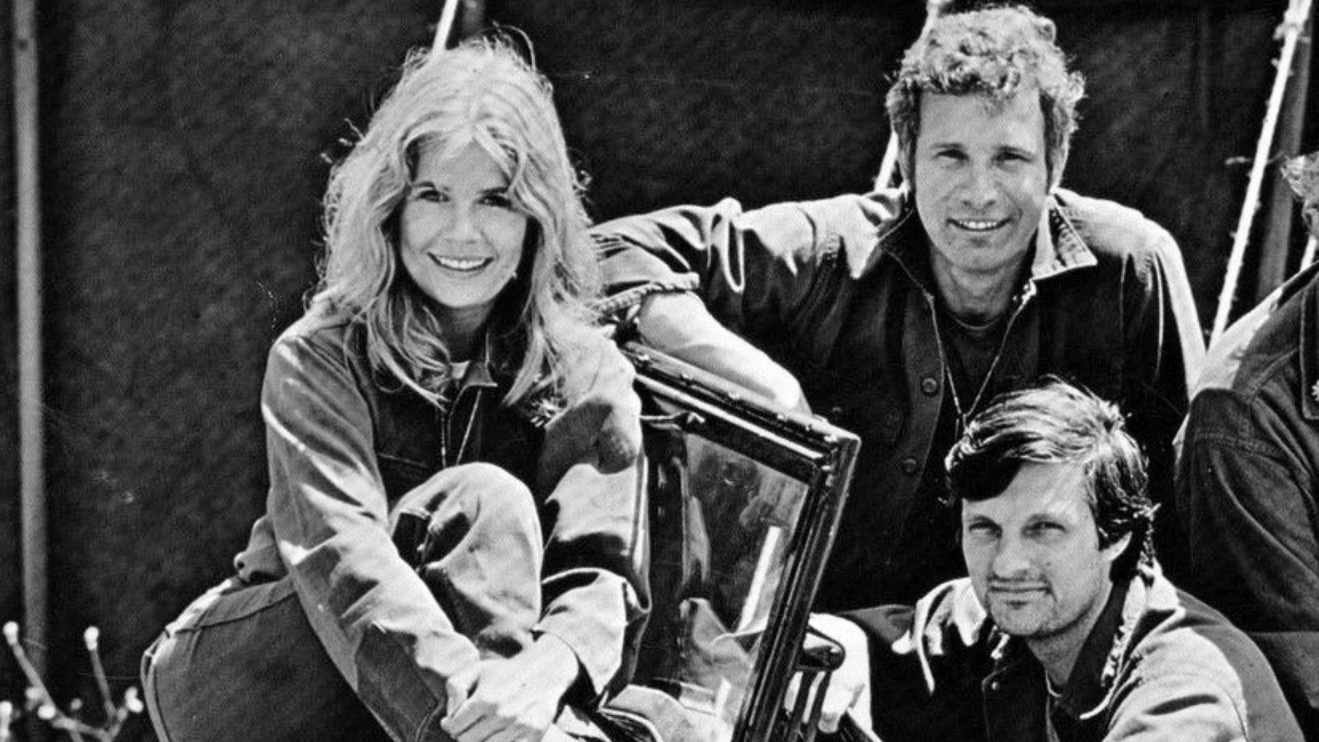 Photo of the main cast for the premiere of the television program M*A*S*H.  From left-Loretta Swit (Margaret