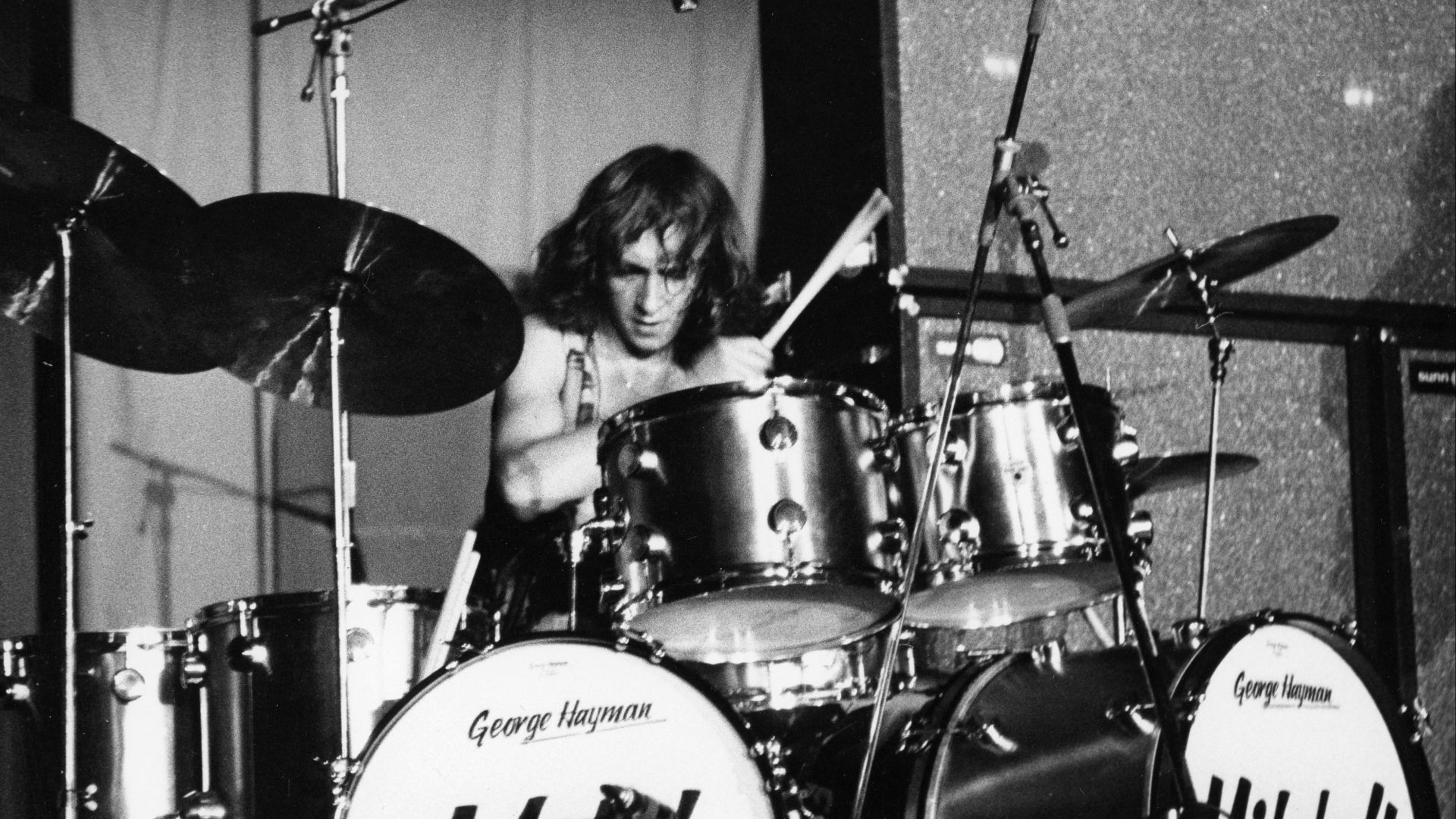 Mitch Mitchell on Hayman Drums in 1969, playing at the Dorton Arena in Raleigh NC with the Jimi Hendrix Experience.