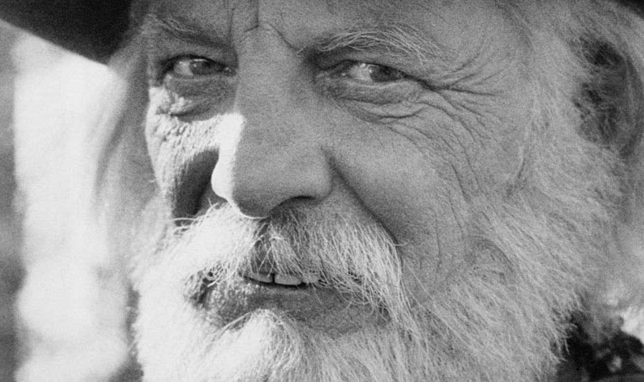 (Original Caption) Hollywood, Los Angeles, California: Denver Pyle is playing a crusty old coot in his third television series as Mad Jack in The Life and Times of Grizzly Adams. March 29, 1977.