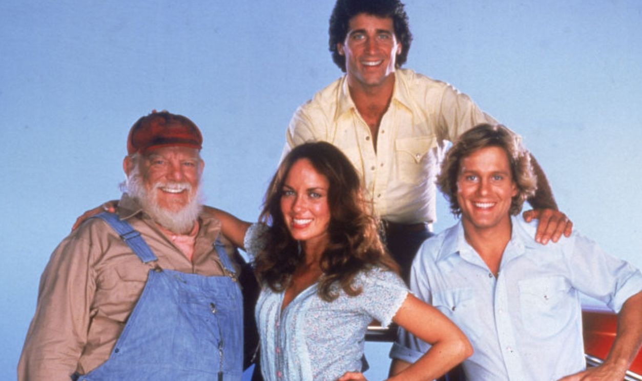 Promotional portrait of the cast of the television show, 