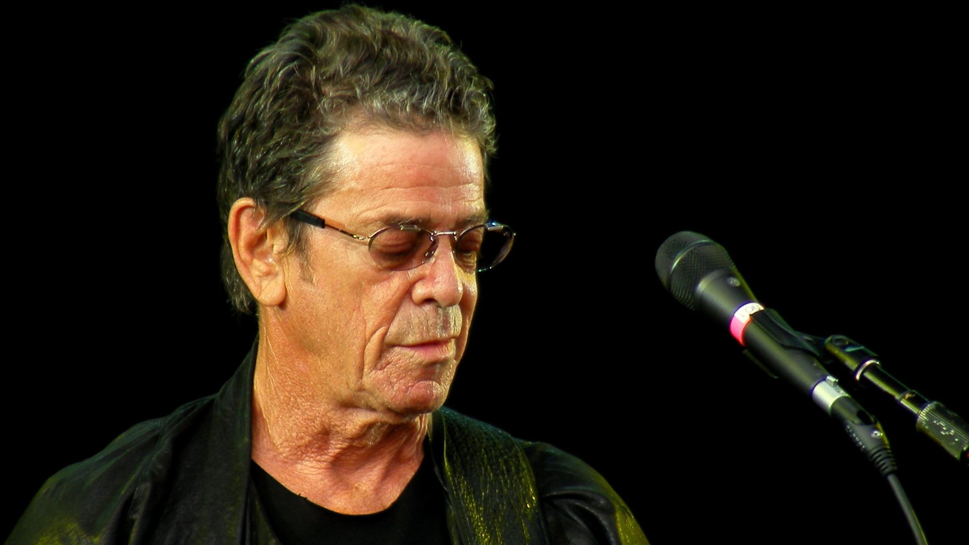 Lou Reed performing at the Hop Farm Music Festival on Saturday the 11th of June 2008