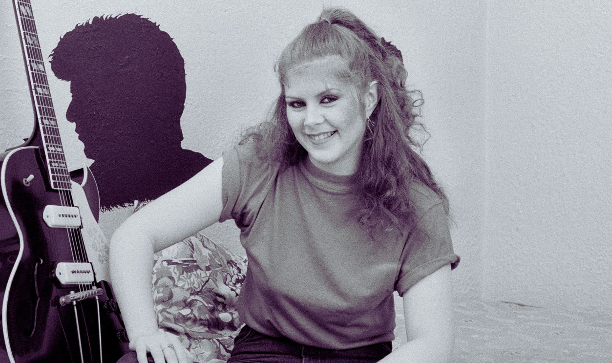 Singer Kirsty MacColl at home on 9th July 1981